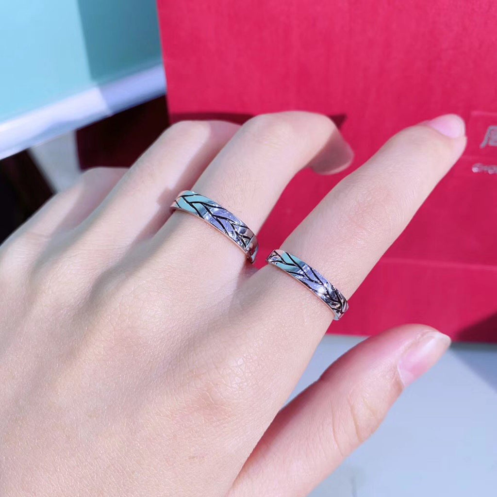 Hugging Silver Couple Rings – GIFTED BEAUTY®️