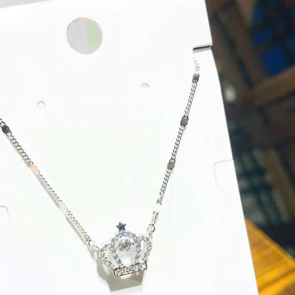 CZ Crown Pendant Necklace