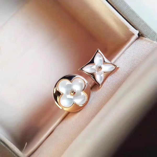 Four-Leaf Clover Rose Gold Stud Earring