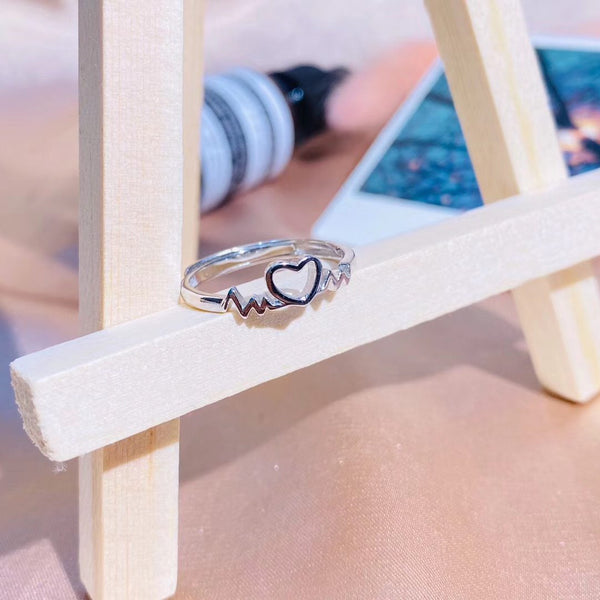 Heartbeat Sterling Silver Ring