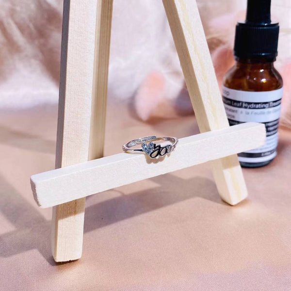 Love You Sterling Silver Ring