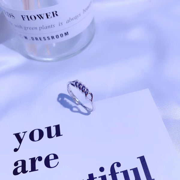 Simple Twist Sterling Silver Ring