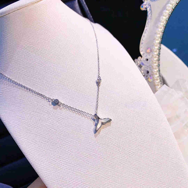 Sterling Silver Whale Tail Necklace
