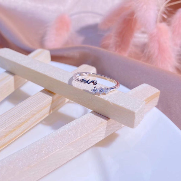 Sterling Silver Love Open Ring